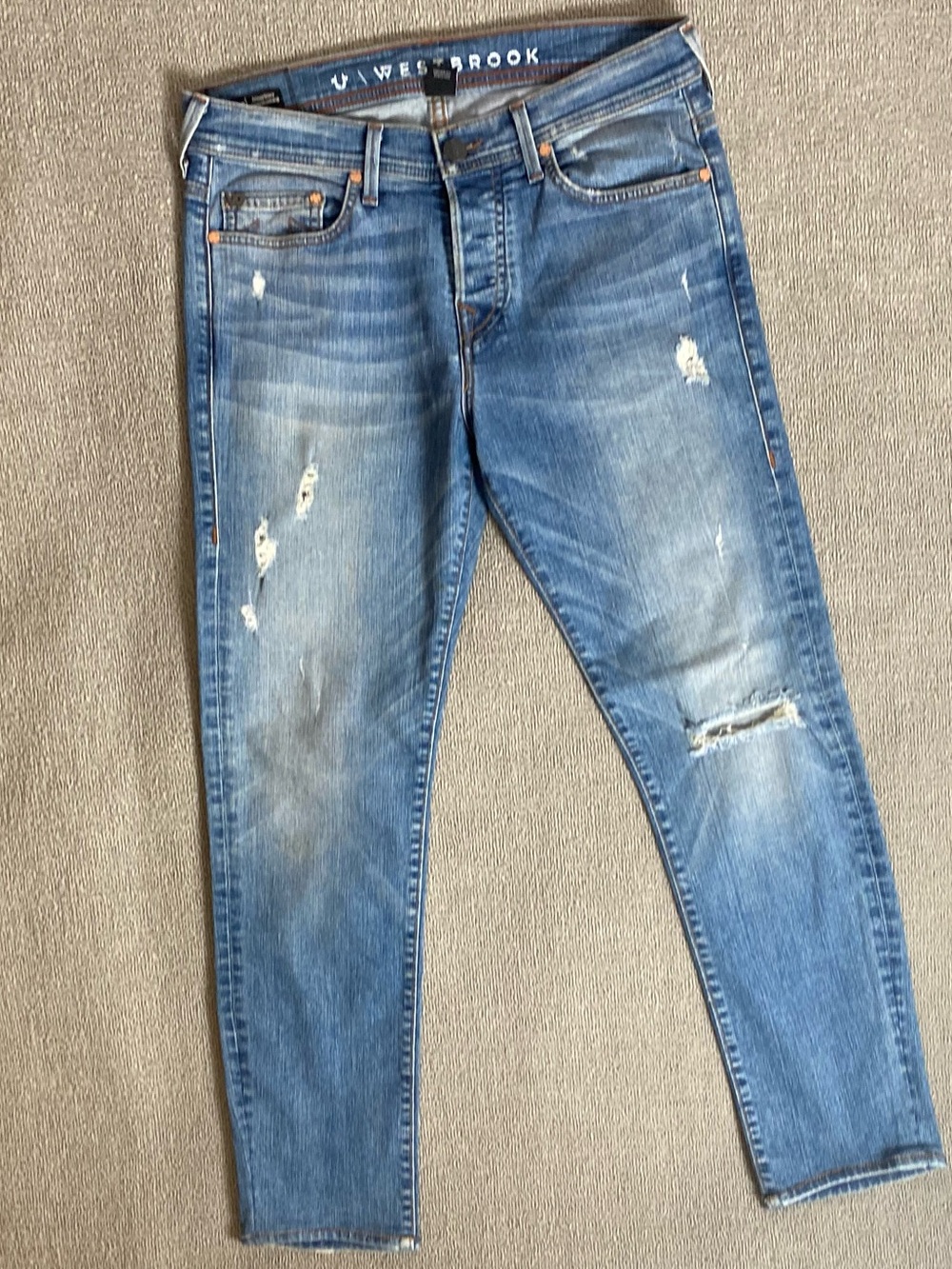 True Religion x Russell Westbrook Rocco Relaxed Fit Distressed Skinny Jean USA